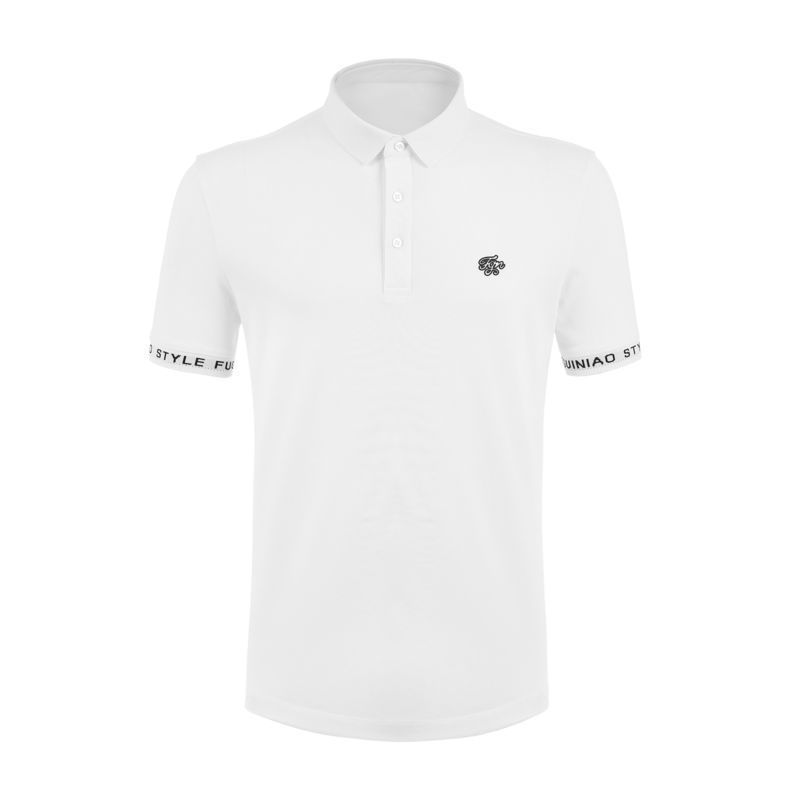 Office Uniform Polo Shirt in Knitted Fabric with High Elasticity and Custom Printing