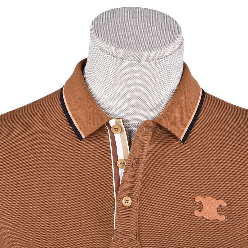100% Cotton Men's Fashion Printed Polo T Shirt with Dynamic Design and Needle Detection