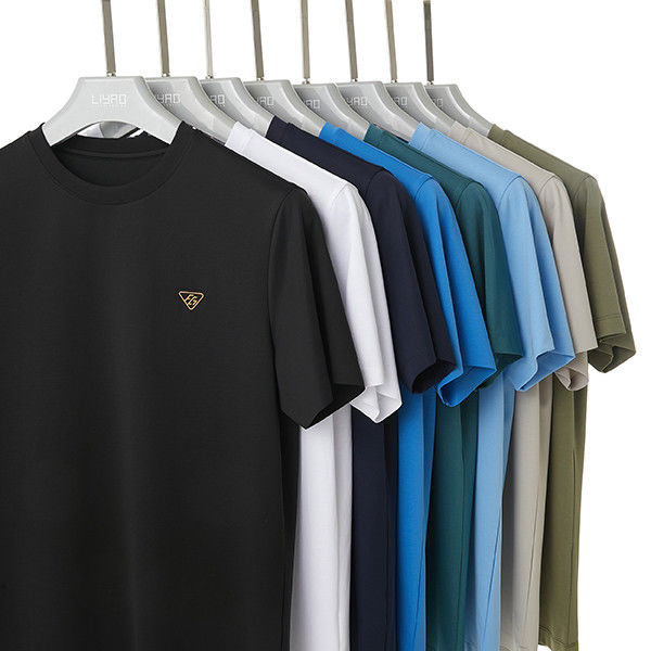 OEM ODM T Shirt Man Cotton Comfortable Fit 230gsm Classic Tee Short Sleeve Crewneck Embroidery