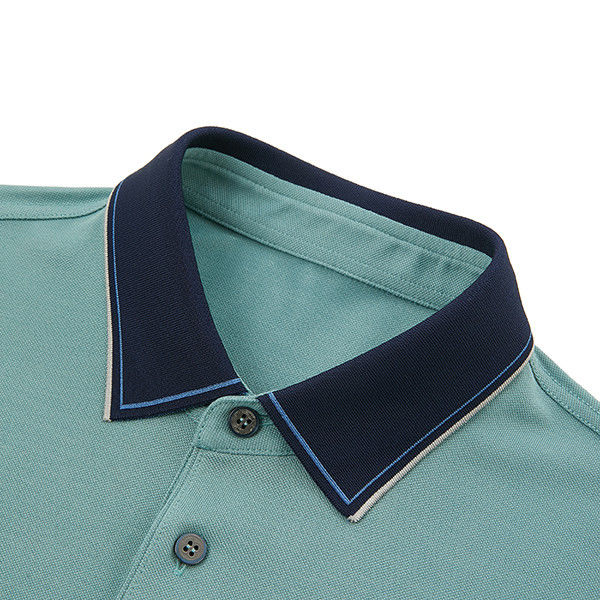 95% Polyester 5% Spandex Polo Shirt with Embroidered Logo Summer Ice Feeling 3 Buttons
