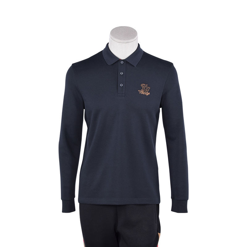 Men's Fashionable Long Sleeved Polo Shirt with Business Shirt Collar and Custom Logo