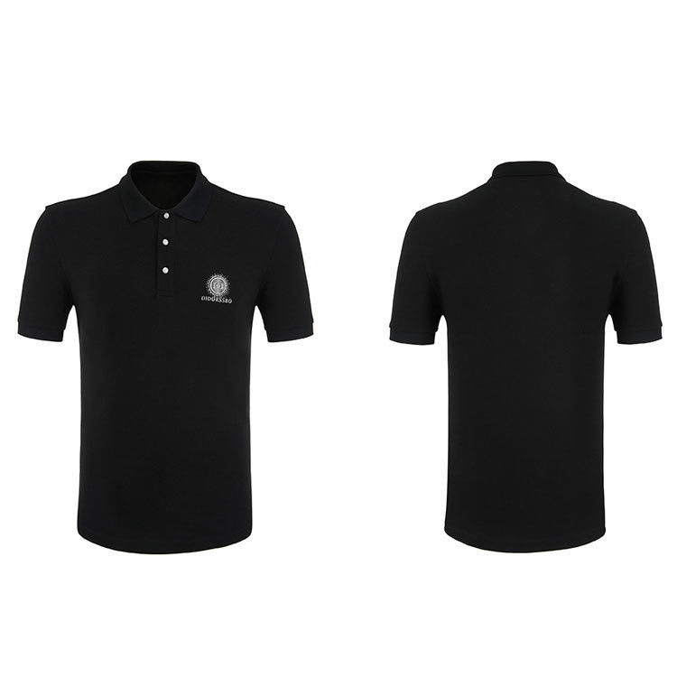 Gym Men'S Polo Shirts With 100% Cotton / 95% 5% Spandex Fabric Custom Color