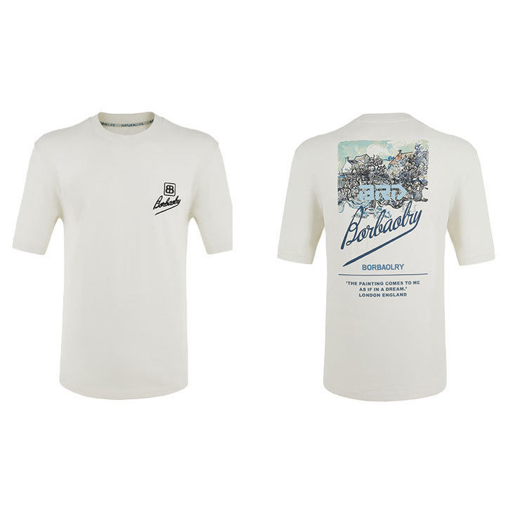 Custom Color Logo 100% Cotton T-Shirt Embroidered Oversize Printing