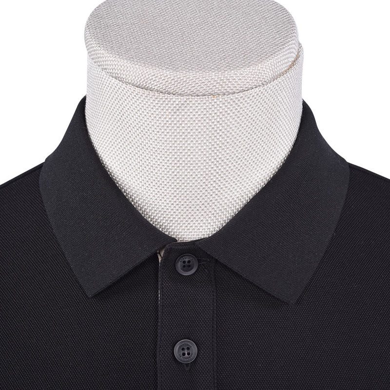 92 Polyester 8 Spandex Polo Shirts for Men Long Sleeve Plain Polo Anti-Wrinkle