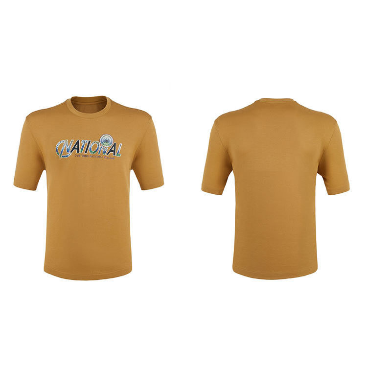 Short Custom Men'S T Shirts With Plain Knitted Fabric Puff Screen Printing