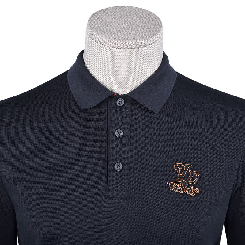 Autumn Season Custom Logo Polo Shirt with Different Color Collar and Acceptable Printing