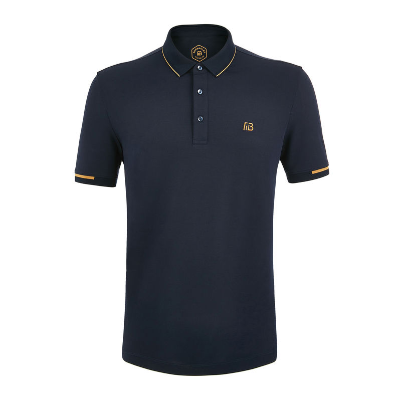 100% Cotton Fabric Men'S Plain Polo T-Shirt With Polo Neck Collar And Green Printing