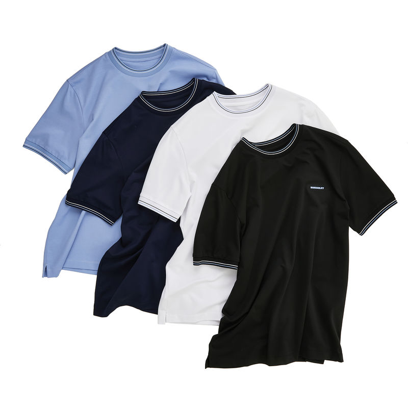 230 Gsm Cotton T-Shirts For Man Short Sleeve O Neck Knitted Crew Collar