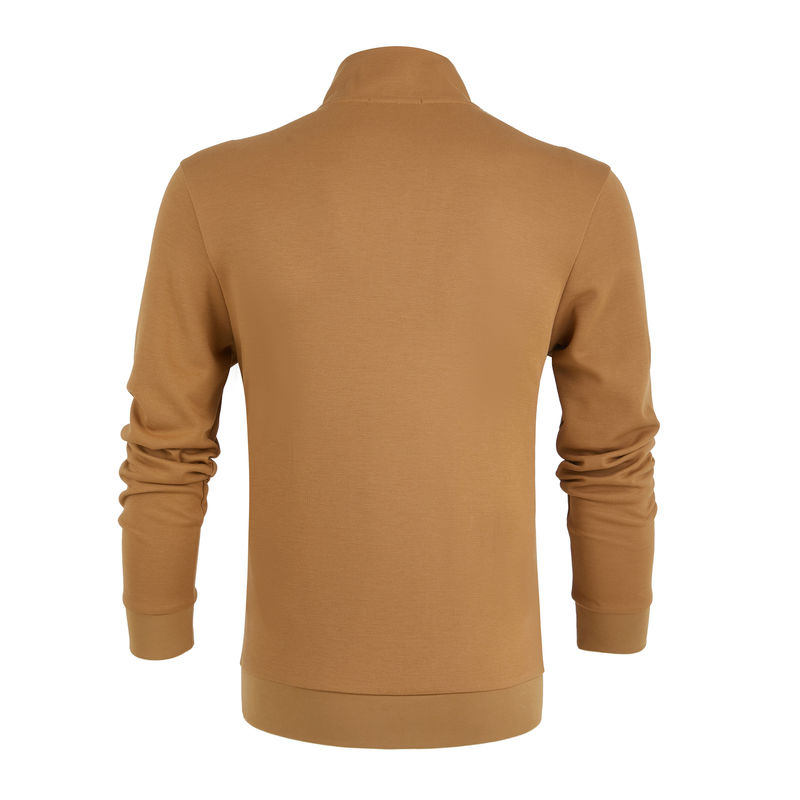 Polo T-Shirts for Men 100% Cotton Full Sleeve Custom Logo Stand Collar Regular Length