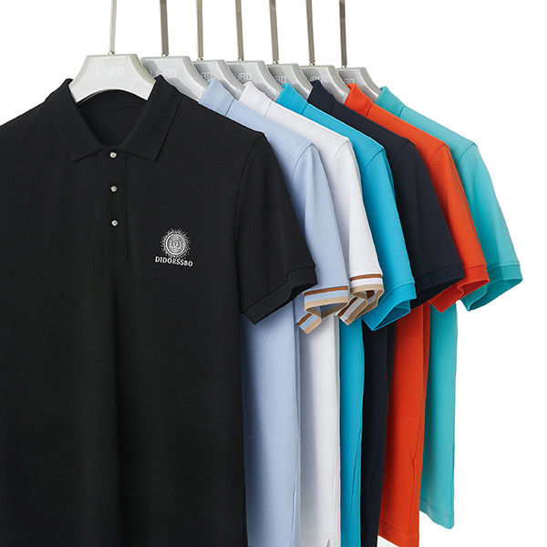 Customizable Breathable Sports Shirt for Men Polo Plain White Black Golf Shirts