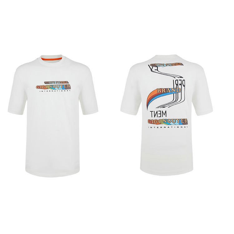 Daily Casual Office Wearing 2024 Custom Design Round Neck White Cotton T Shirt for Men