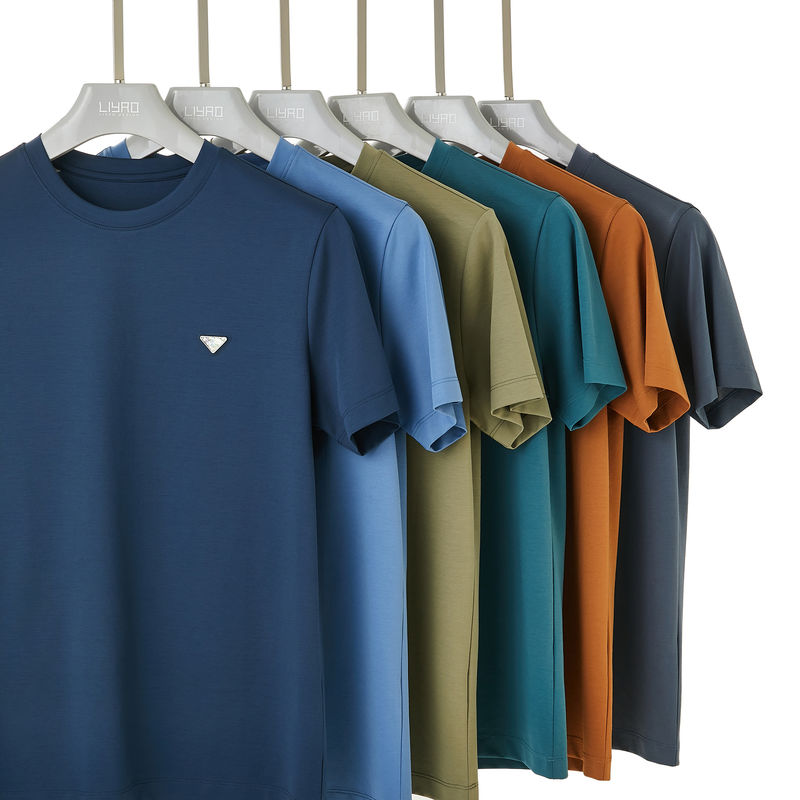 Customizable Logo Man Short T Shirt 100% Cotton Polo Tee No Label O-Neck Classic Shirt