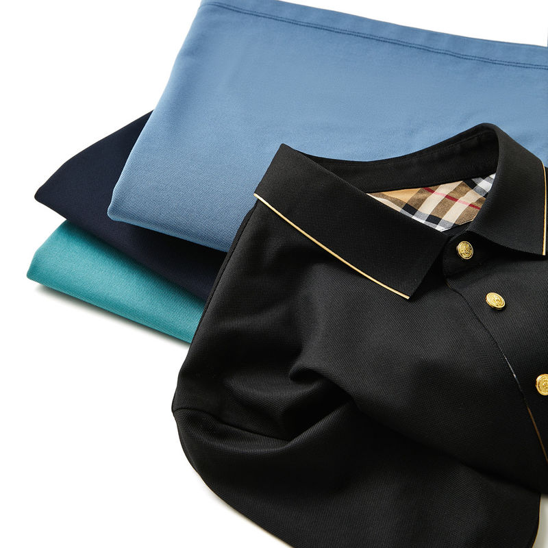 Custom Logo Embroidery Short Sleeve Polo T-shirt for Men Soft Cotton Fabric 170-210 Grams