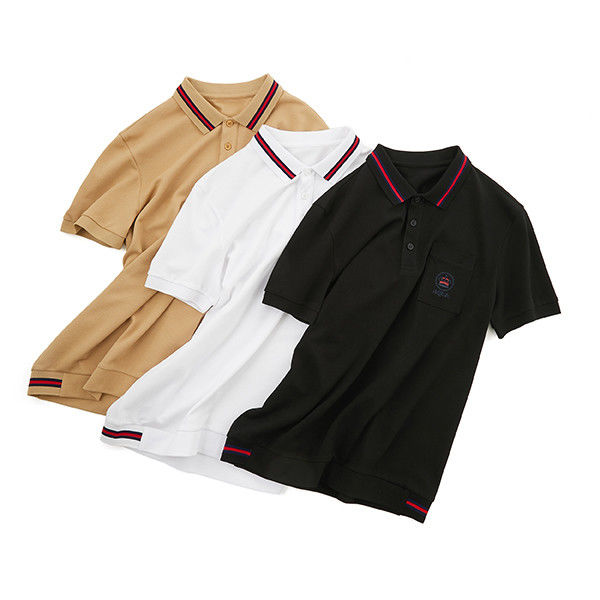 Striped Embroidery Kids Polo Custom Sleeve T Shirt in 100% Cotton for Summer Season