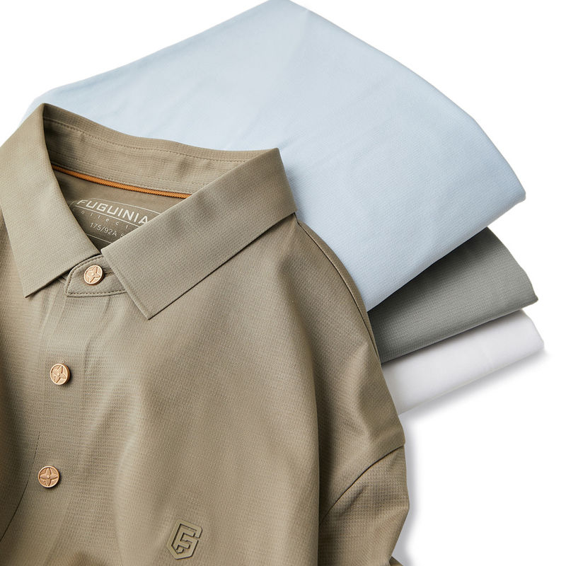 100% Cotton Plain Long Sleeve Men's Polo T Shirts with Custom Logo and Button Closure