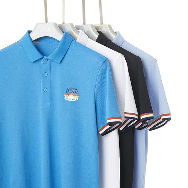 Plain Golf Polo T-Shirts Customized Boys T-Shirts Polo Shirts for Men in White Blue Black