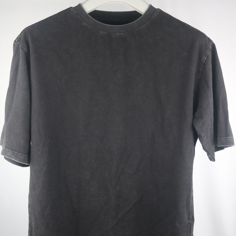 Men's Casual Acid Wash 100%Cotton T-Shirts Heavyweight 230 260gsm Oversize Plain Blank