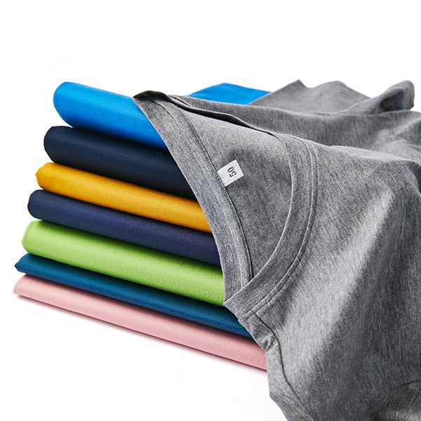 Knitted Fabric Sport T Shirt Short Sleeve 180 Grams for Daily Office Wearing