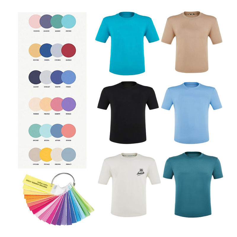 Knitted Fabric Sport T Shirt Short Sleeve 180 Grams for Daily Office Wearing