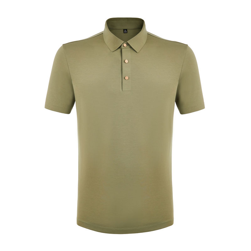 Men's Olive Green Polo Shirts Custom Logo ECO OEM ODM 100%Cotton 170-210Grams T-Shirt