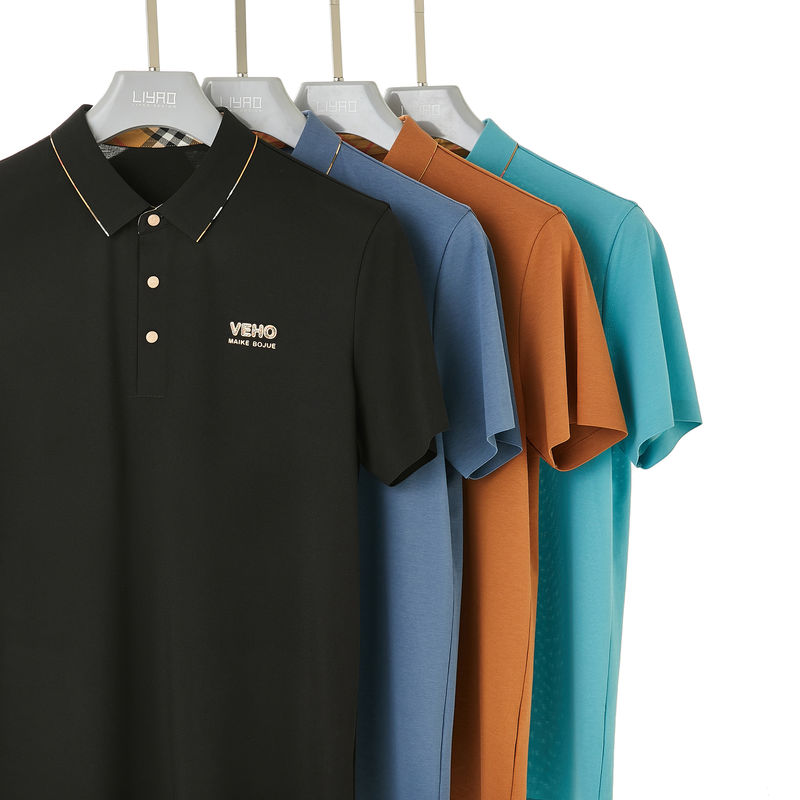 Weaving Method Knitted Breathable Luxury Polo T-Shirt for Men 100% Cotton Customized Logo
