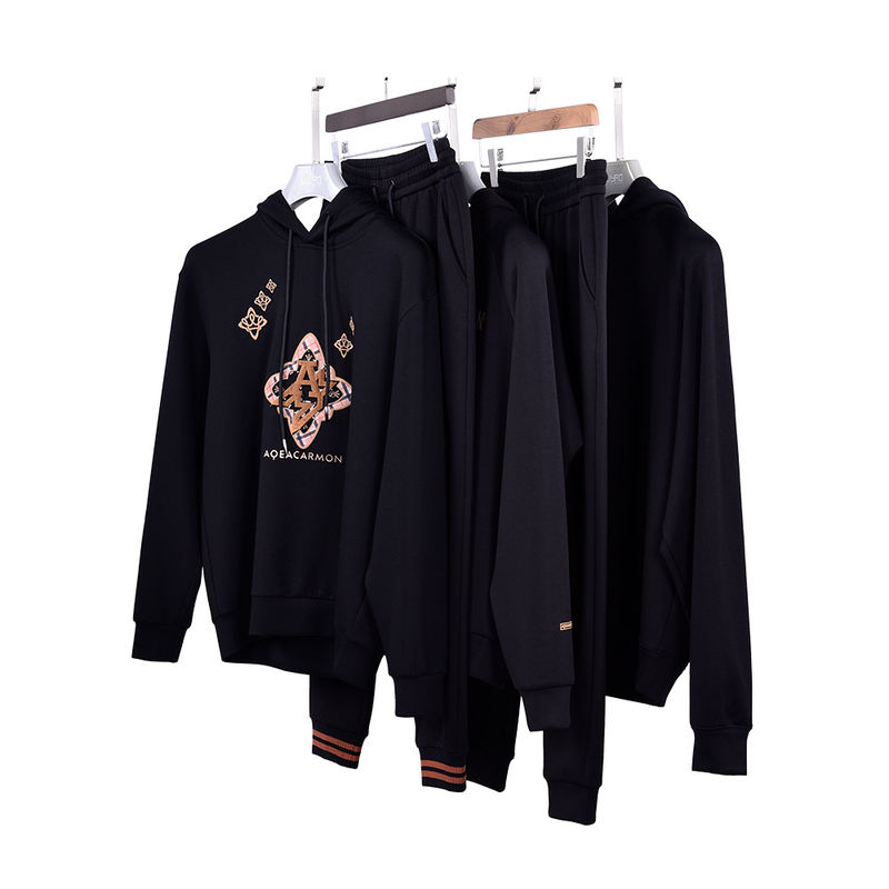 Custom Logo Color Men's Hoodie and Pants Set 100% Cotton Mean Suits for Your Clothing