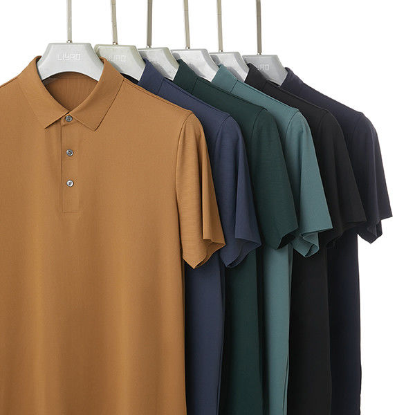 Men's Polo Shirt with Quick Dry Anti-Pilling Custom Logo Cotton Fabric Seamless Design