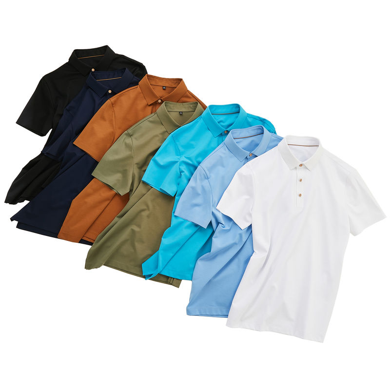 Summer Autumn Usual Custom Polo Shirts With Logo Plain Polo Men's Short Sleeve Shirt