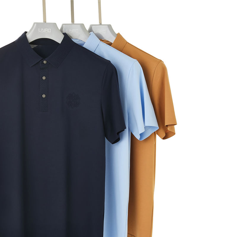 Customized Color Logo Polo Spandex Nylon Men T Shirt Seamless for OEM ODM Patterns