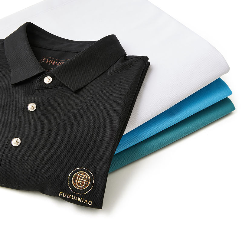 Green Printing 170-210 Grams Custom Men's Polo Shirts 100% Cotton Polo Tshirts for Summer