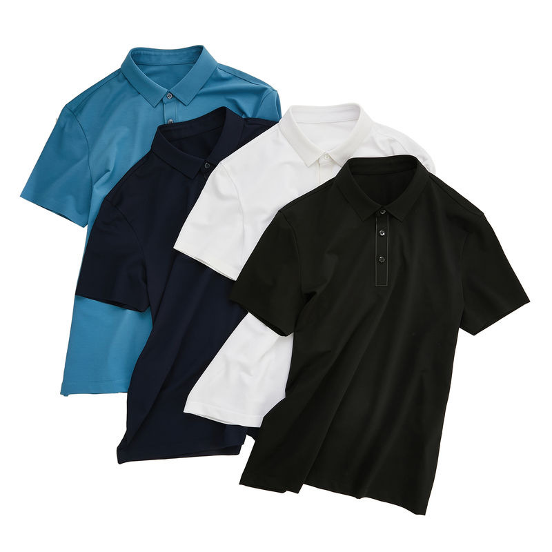 Men's Plus Size Polo Shirt Anti-Wrinkle Short Sleeve Polo T Shirt 100% Cotton for Sport