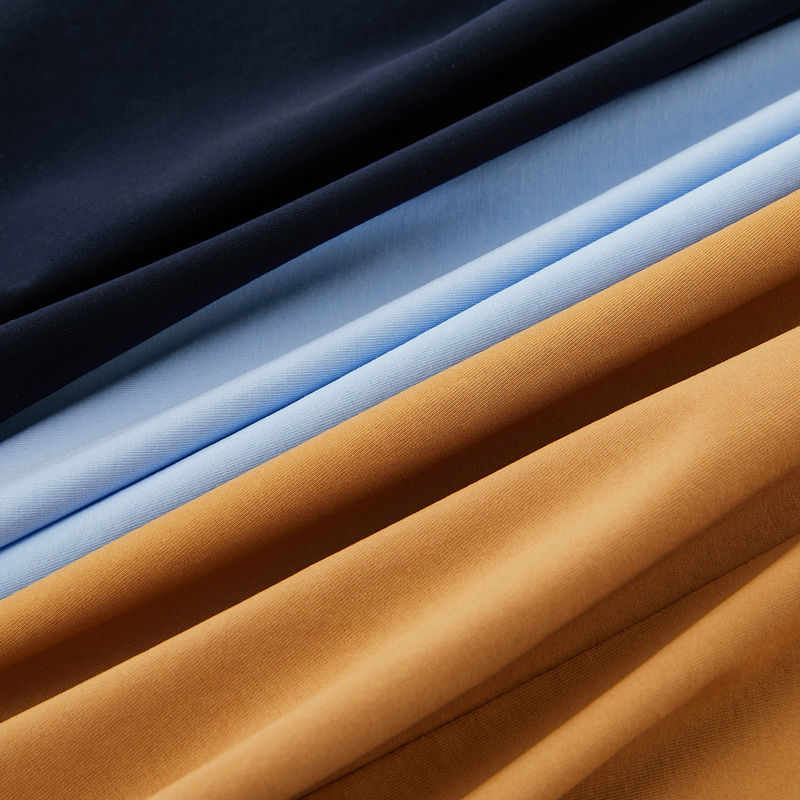 Spring Summer Autumn Season Polo T-Shirt 100% Cotton Fabric in Blue Brown Black Color