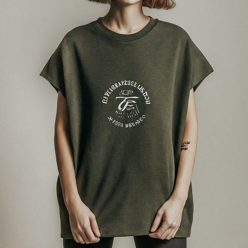 Graphic Oversize Custom Women'S T Shirts 220 Grams with Knitted Fabric Round Neck