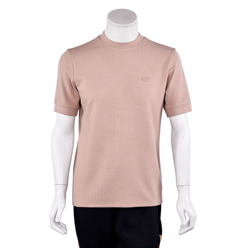 Wholesale Custom Logo Label Design Quick-Drying Breathable Anti-Wrinkle Plain T Shirts High Quality Mock Neck for Men Blank
