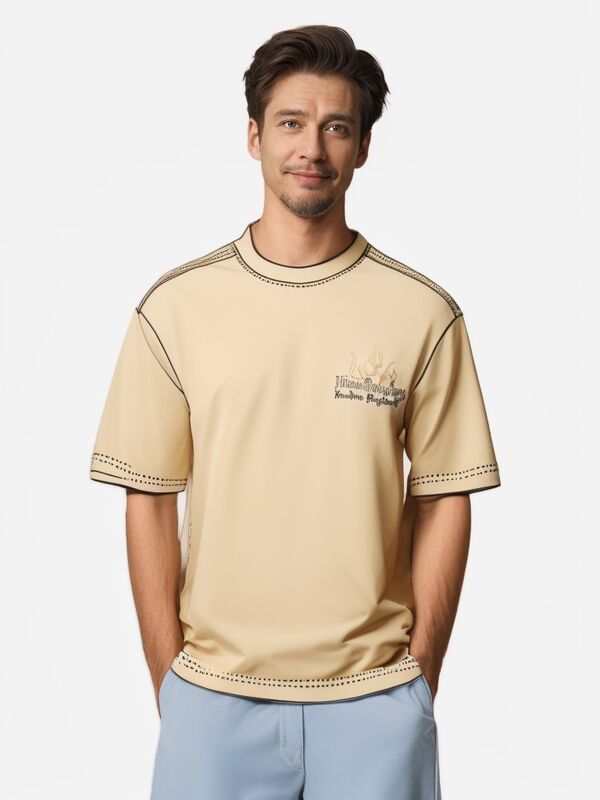 Hot Selling Quality Summer Black Drop Shoulder Men Heavy Weight Cotton Oversized Streetwear T-shirt