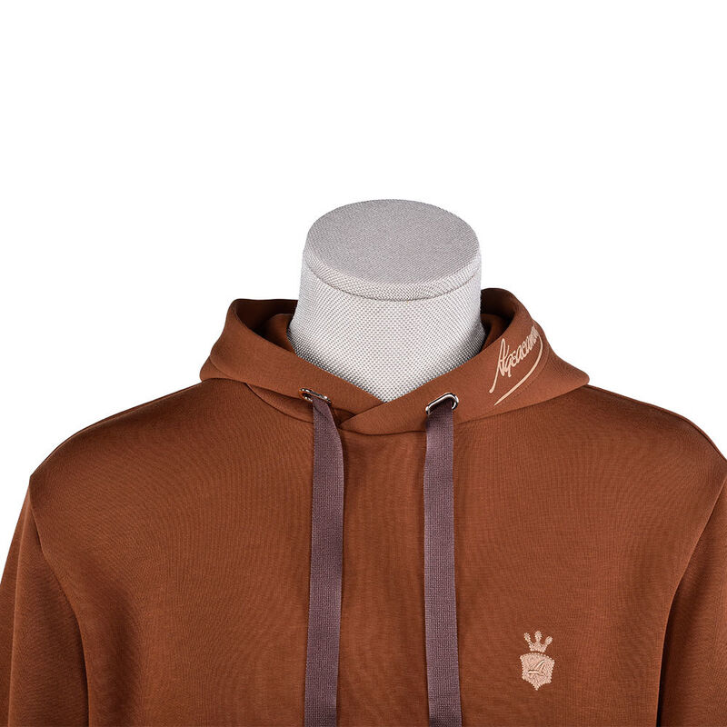 High Quality Men's Hoodies Organic Cotton Sweatshirt Brown 400 Gsm Woven Vintage Hoodies