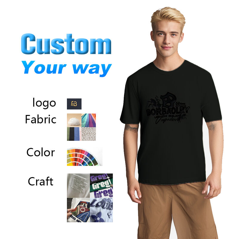 180g Shirts in Stock Summer Printed 100% Cotton Fitted Classic Tshirt Plus Size Men's T-shirts