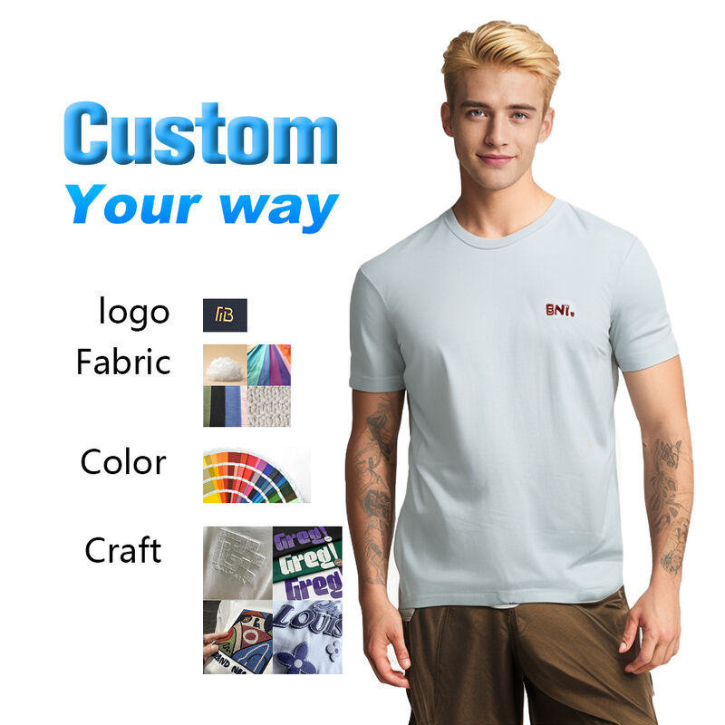 High Quality Summer Men Crew Neck Loose Sports T-shirts Outdoors Running Breathable Cotton Tops Clothing