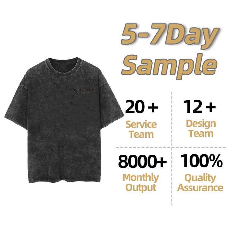 Custom Hip Hop Printing Puff Print Promotional Outdoor Vintage Crew Neck High Street Wear Cotton Batik Acid Washed Men's T Shirt