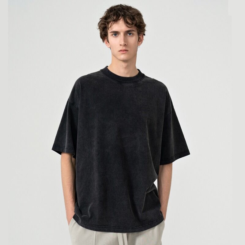 Custom Design Plain Men Oversized Heavyweight Cotton Vintage Wash T Shirts Washed Tees Unisex