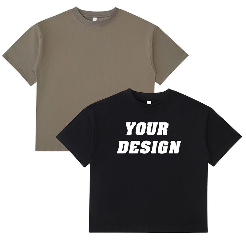 Wholesale Drop Shoulder Blank T Shirt Custom Logo Boxy Fit Men's T-Shirts High Quality Pre-shrunk 100% Heavy Cotton T-shirt