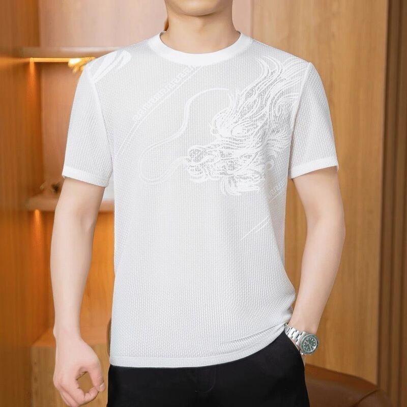 Factory Direct Knitwear Crewneck Mens Breathable Short Sleeve Logo Golf T Shirts