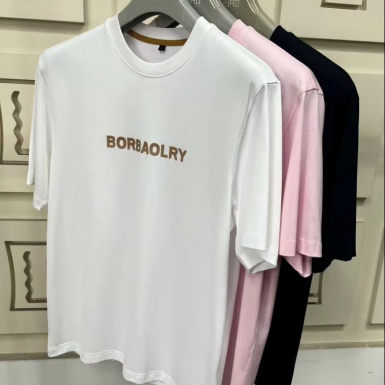 Men's High Quality Regular Fit Short Sleeve T-Shirt with Custom Logo Printed Using DTG Technology