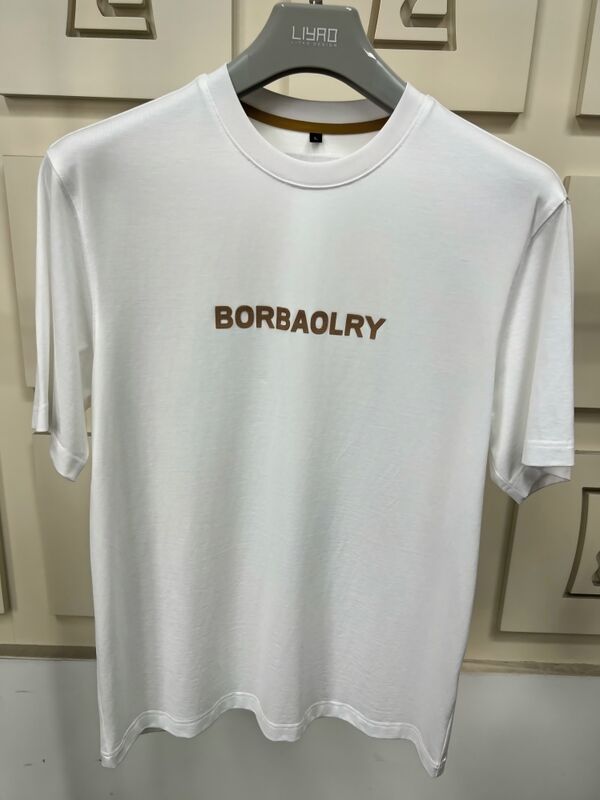 Men's High Quality Regular Fit Short Sleeve T-Shirt with Custom Logo Printed Using DTG Technology