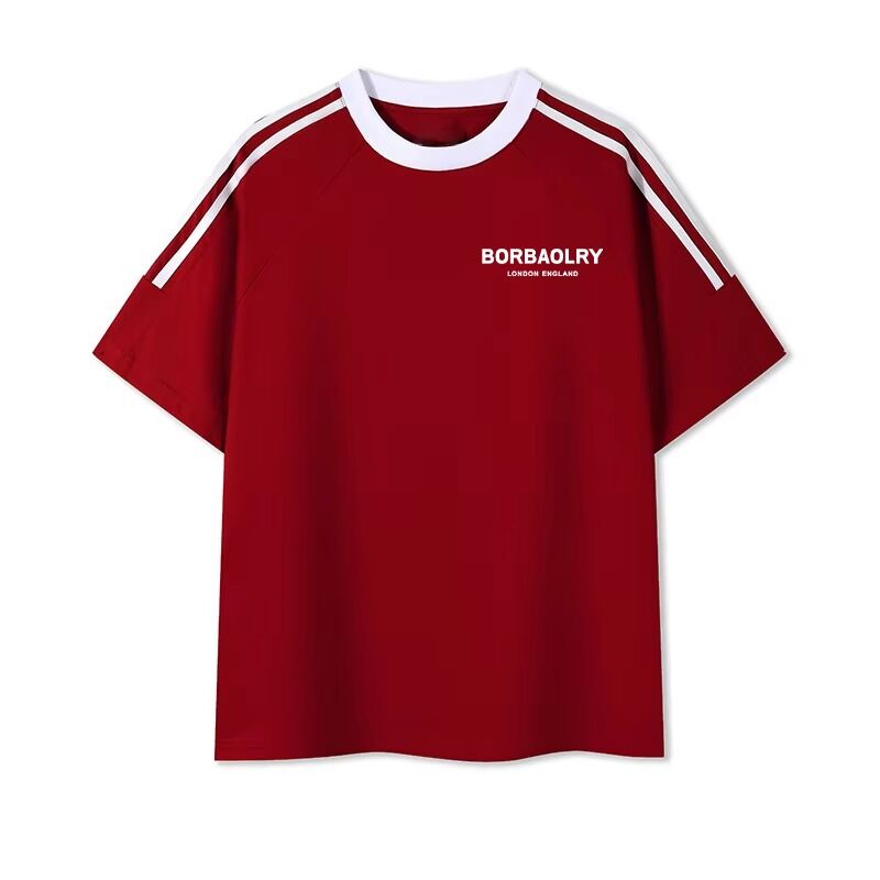 Men O-Neck Regular Knitted Dyed Cotton T-Shirts Comfortable Men's Blend Print Sweet Shirt for Men