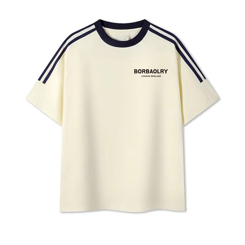 Men O-Neck Regular Knitted Dyed Cotton T-Shirts Comfortable Men's Blend Print Sweet Shirt for Men