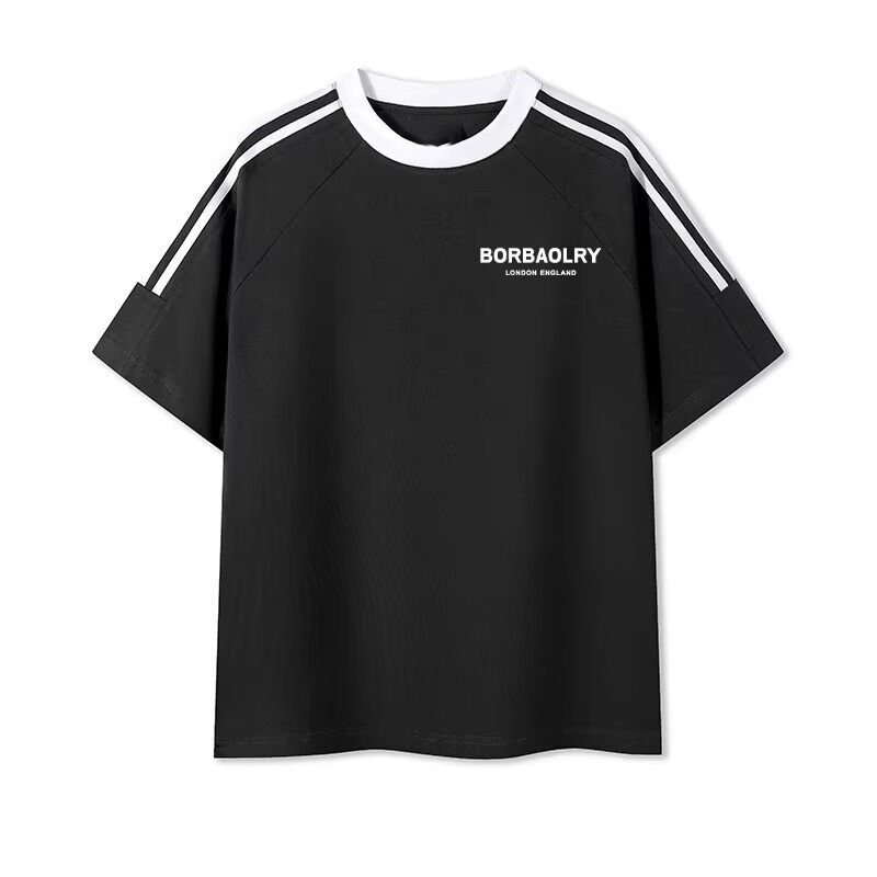 Men O-Neck Regular Knitted Dyed Cotton T-Shirts Comfortable Men's Blend Print Sweet Shirt for Men