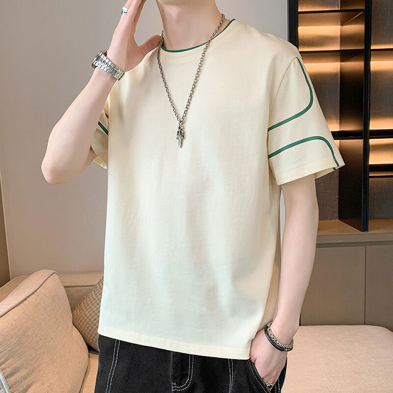 Oem Custom logo Embroidery Printed Design for Men Short Sleeved t Shirt with Loose Top Summer Half Sleeve t Shirt