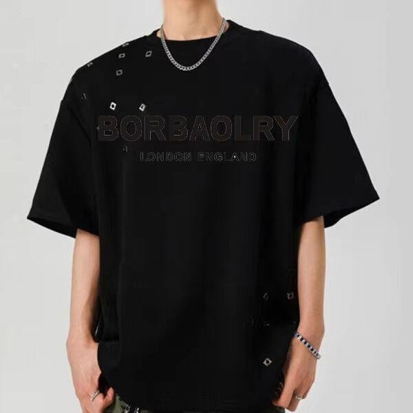 OEM Black Oversized T-Shirt Men'S Graphic Acid Wash Vintage Custom T Shirt Dtg Wholesale Washed Tee Heavy Weight Tshirt