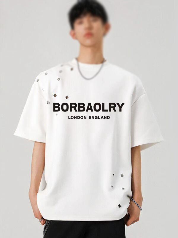 OEM Black Oversized T-Shirt Men'S Graphic Acid Wash Vintage Custom T Shirt Dtg Wholesale Washed Tee Heavy Weight Tshirt